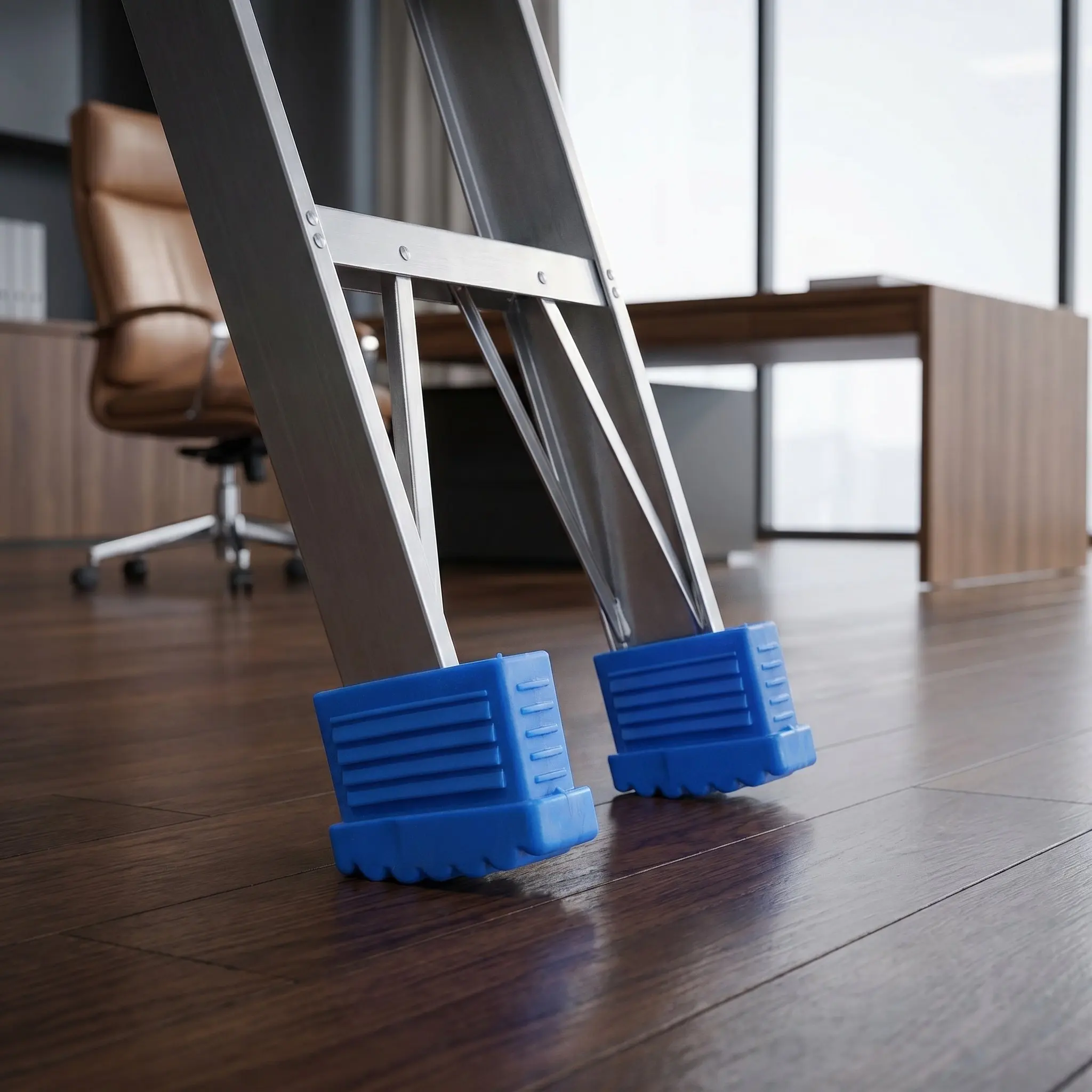 4Pcs Ladder Feet Covers Anti-Slip 2x5.7cm Replacement Pads Protective Ladder Feet Stabilizer Noise Reduction Floor Pads