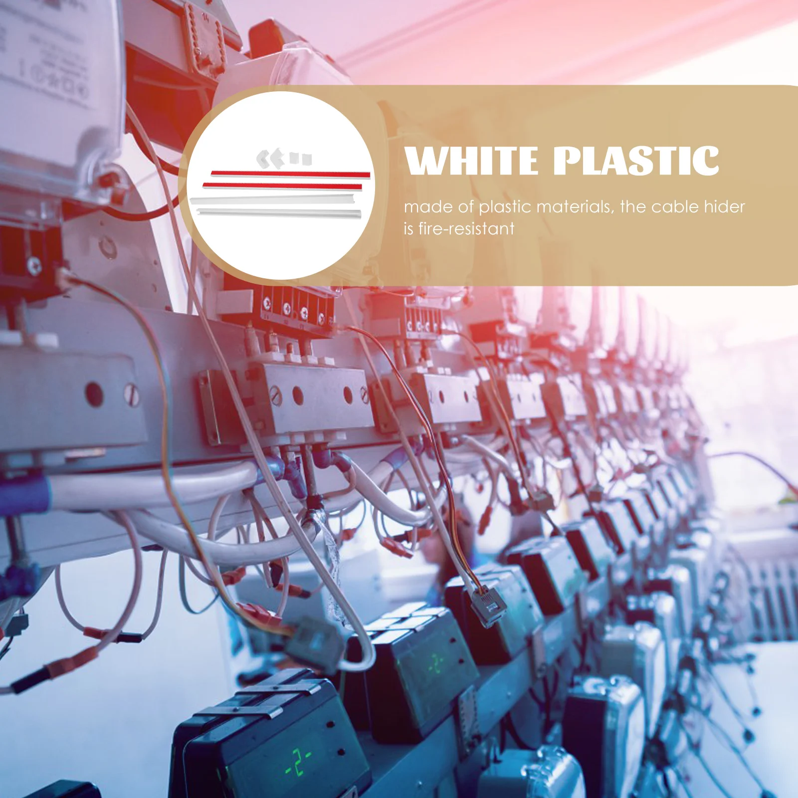 

12x7 White Cable Hider Wall Strips Mount Cord Cover Wire Concealment System Easy Installation Durable Fire Resistant Plastic