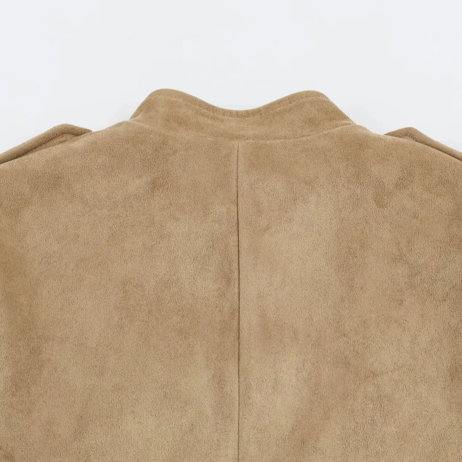 Fashionable Knot Effect Jacket Coat Women's Autumn New Style JNLEAOG Polyester Long Sleeve Stand Collar Double Button Closure