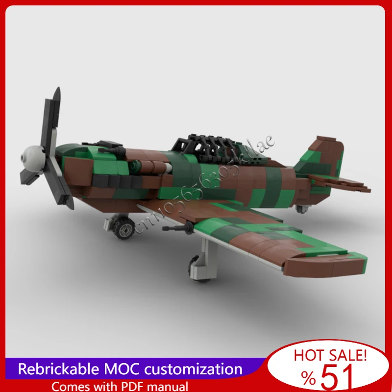 

453 шт. MOC настроить боевую серию G.55 модель перехватчика с одним двигателем в сборе, развивающие креативные детские игрушки, рождественские подарки