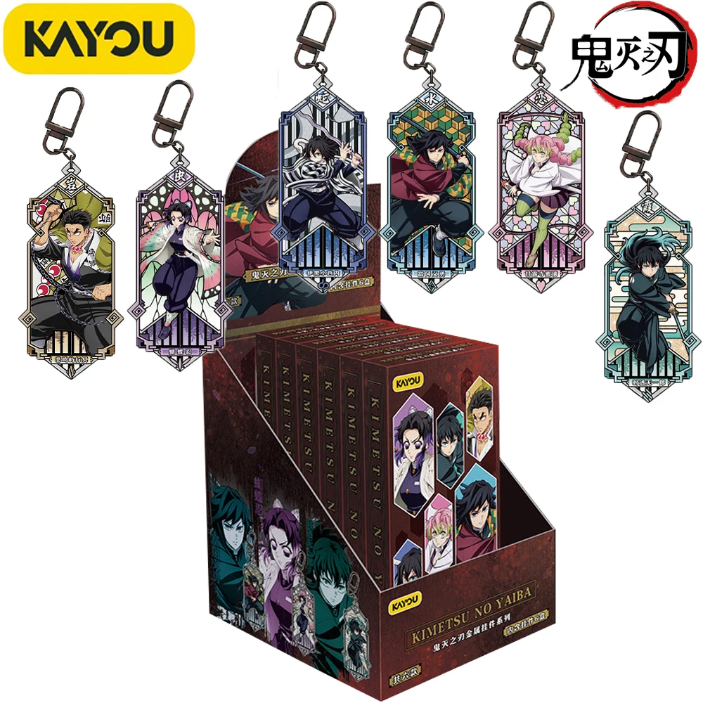 

Original KAYOU Demon Slayer Metal Pendant Cartoon Anime Character Model Collection Holiday Toys Backpack Accessories Fun Gifts