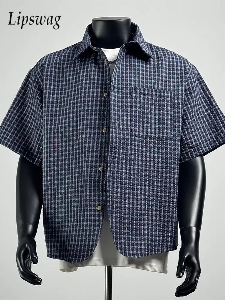 

Модные мужские рубашки в клетку с принтом, повседневная повседневная рубашка с длинным рукавом и отложным воротником на пуговицах, осень 2021, модная мужская рубашка