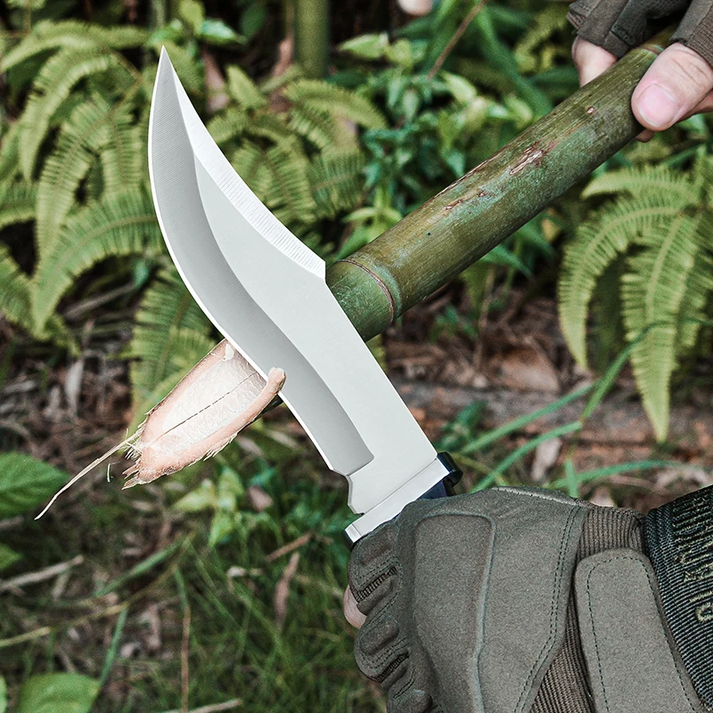 Outdoor Portable Stainless Steel Straight Knife High Hardness Straight Knife Wilderness Portable Knife Outdoor Straight Knife