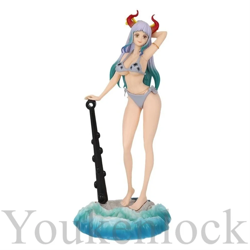 24CM One Piece Charming Holiday Swimwear Yamato Standing Anime Figure PVC Action Figure Model Collection Toys Doll Gifts