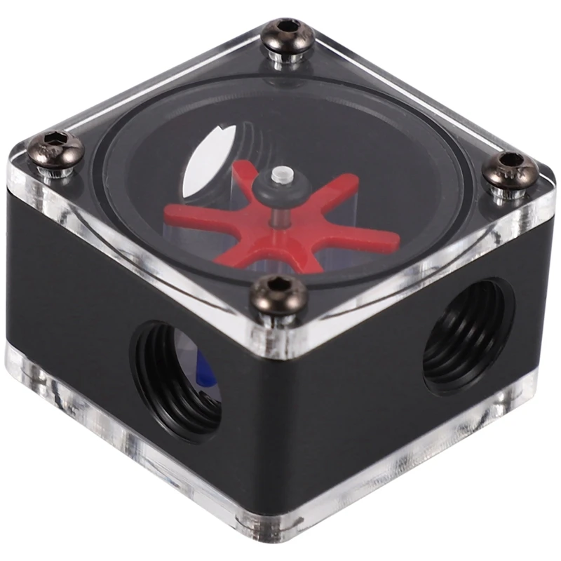 G1/4 Port 3 Impeller Pom Acrylic Water Flow Meter Current Meter Indicator Water Cooler For Computer Pc Water Cooling System