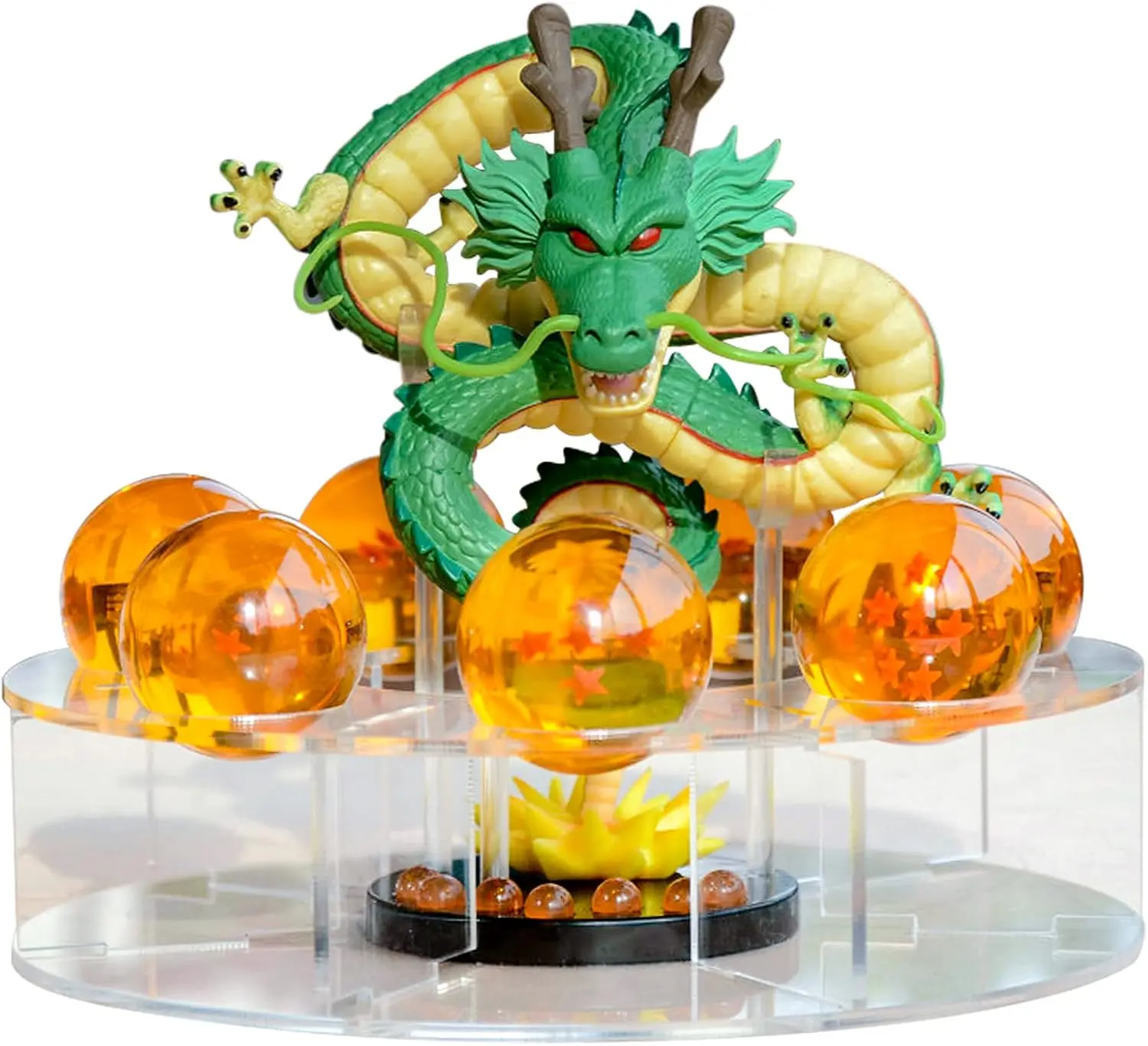 

The Novel Children's Toy Dragon Transparent Play Balls Set Contains Dragon Statue + Ball 4.3cm + Acrylic Base + LED +Gift Box