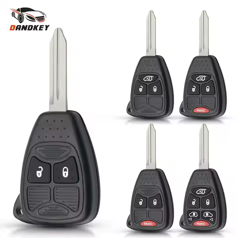 Dandkey For Chrysler Pacifica Aspen 300 Dodge RAM Caravan Jeep Commander Grand Cherokee 2/3/4/5/6 Buttons Car Remote Key Shell