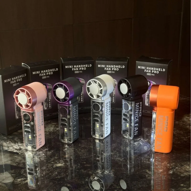 Illuminated cooling fan High-speed ice-cooling handheld fan