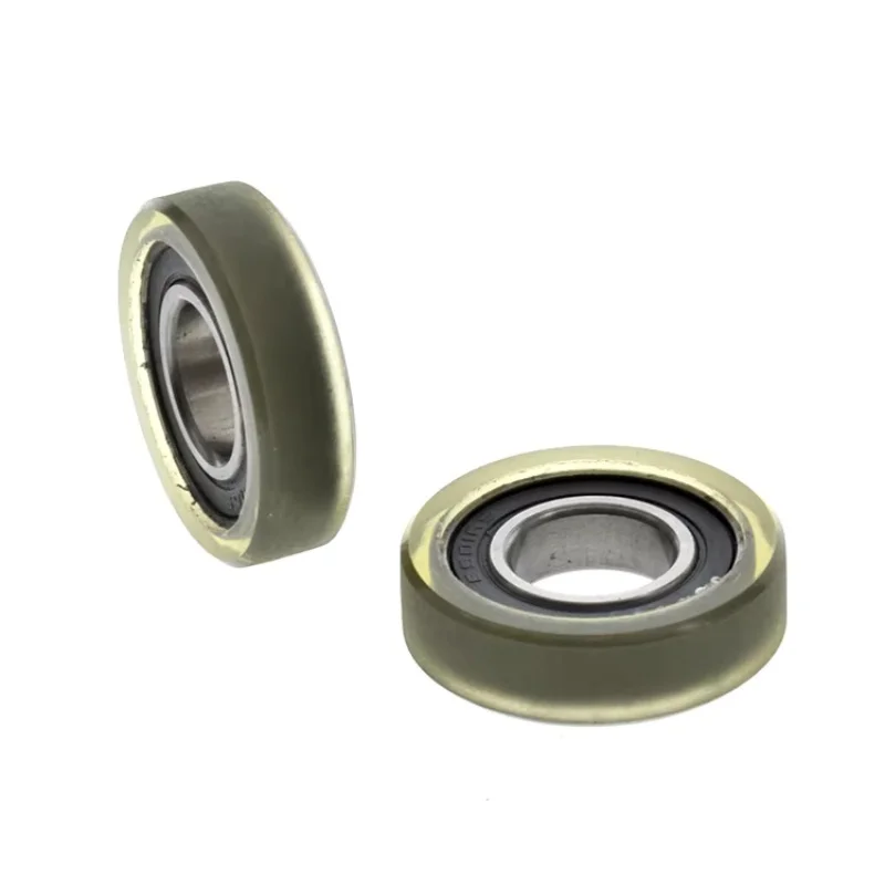 

Polyurethane coated bearings, pulleys, rollers, PU wheels, silent and wear-resistant 1Pc 12x28x8mm