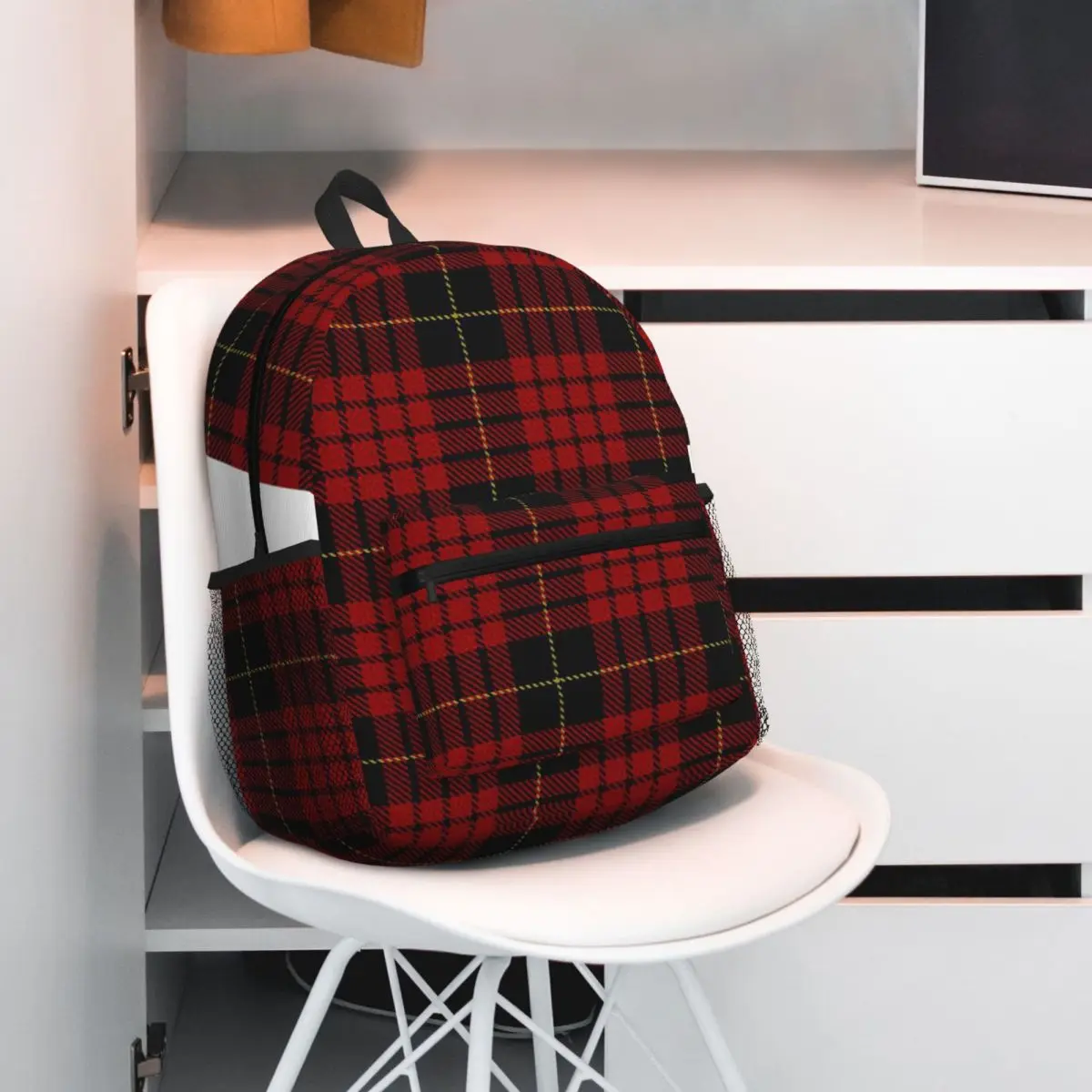 Classic Scottish Clan Tartan Plaid Student Backpack School Bag Hiking Travel Daypack for Men Women Bookbag Shoulder Bags