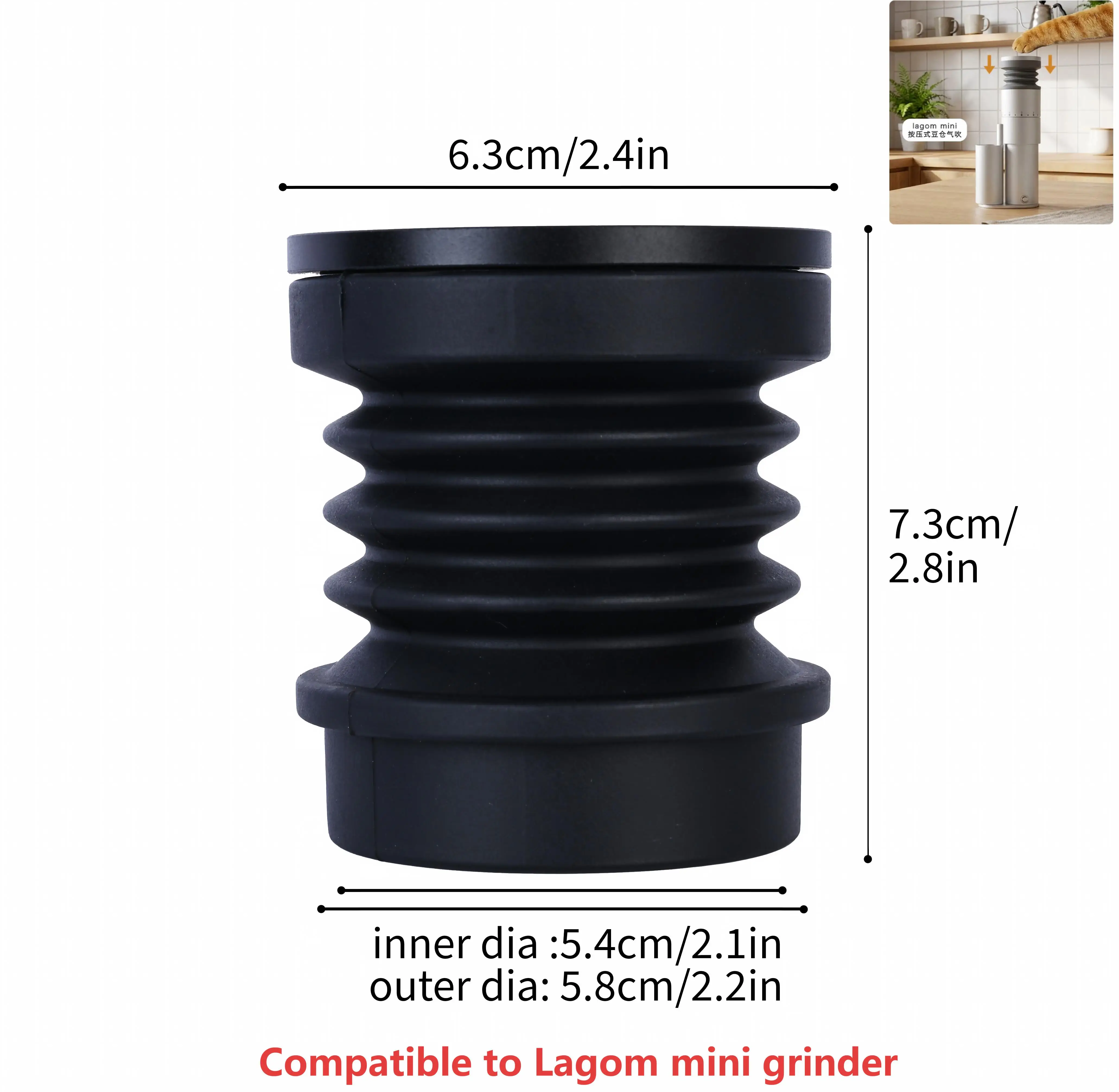 Single Dose Hopper for Coffee Beans Grinder Compatible with Lagom Mini Grinder Cleaning Tools Included