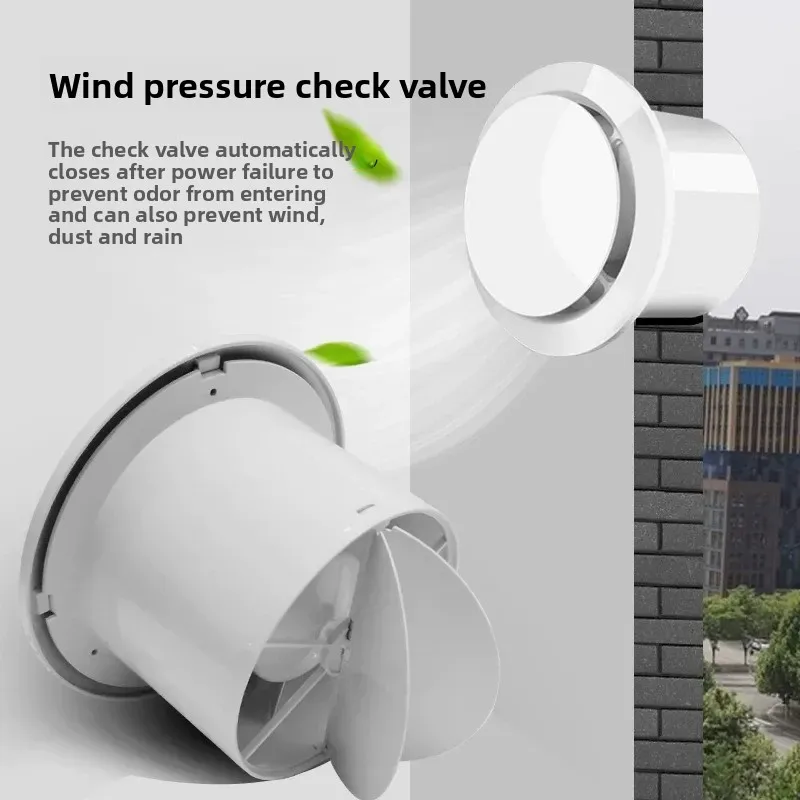 for Powerful Bathroom Exhaust Fan with Copper Core Motor Kitchen Household Ventilation Duct Fan Non-silent