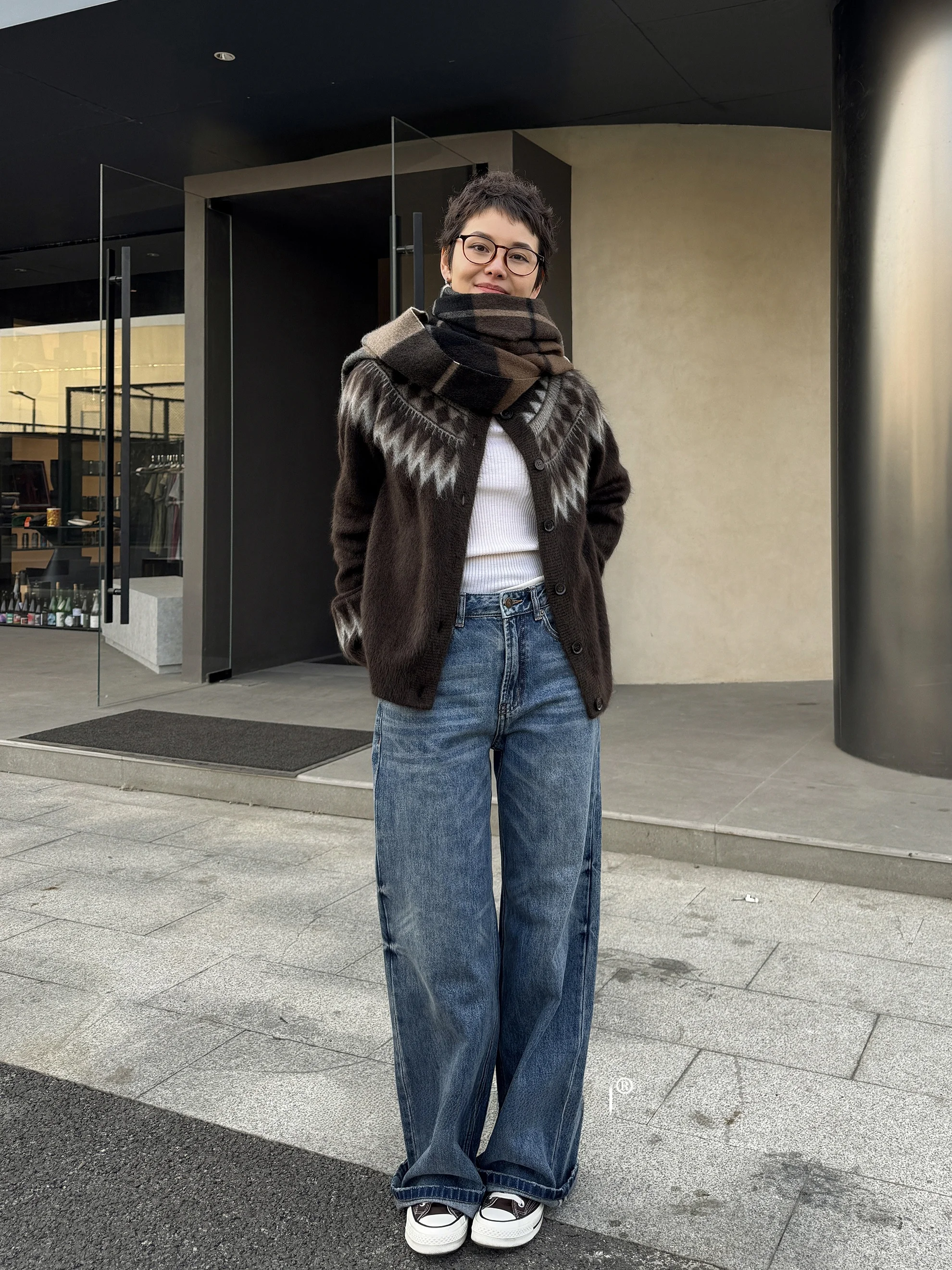 

Женские джинсы MsDidion Soft Waed с широкими штанинами, свободного кроя, винтажные, хлопковые, с пуговицами на талии, в стиле середины века