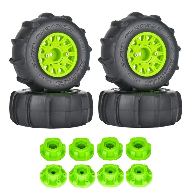 4 Stuks 116mm 1/8 1/10 Korte Baan Truck Zandband met 12mm 14mm 17mm Wiel Hex voor Traxxas Slash ARRMA SENTON Vkar SCTX10 RC Auto