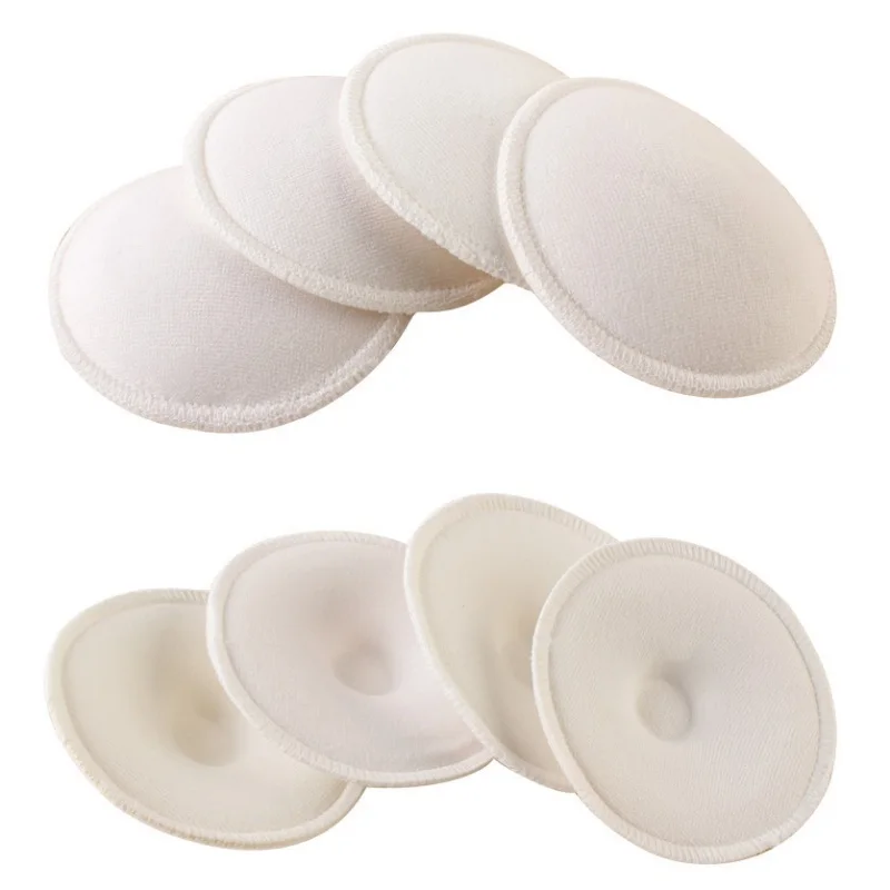 4Pcs Breastfeeding Pads Maternity Nursing Women Solid Soft Wearable Breast Therapy Pad Anti-Overflow Breathable Reusable Pads