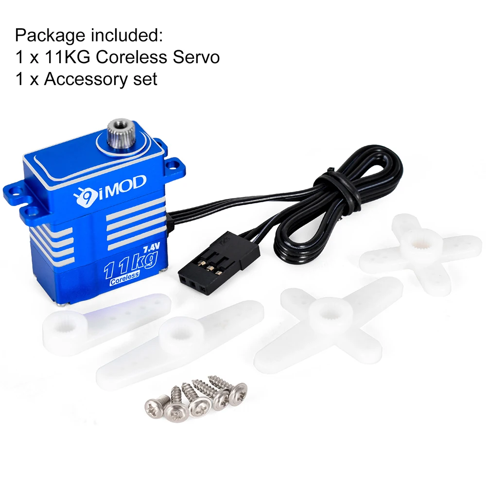 9IMOD RC Digatal Servo 11KG Coreless Metal Gear Servo 4,8-8,4V für 1/8 1/10 1/12 1/18 RC Auto RC Hubschrauber DIY Zubehör