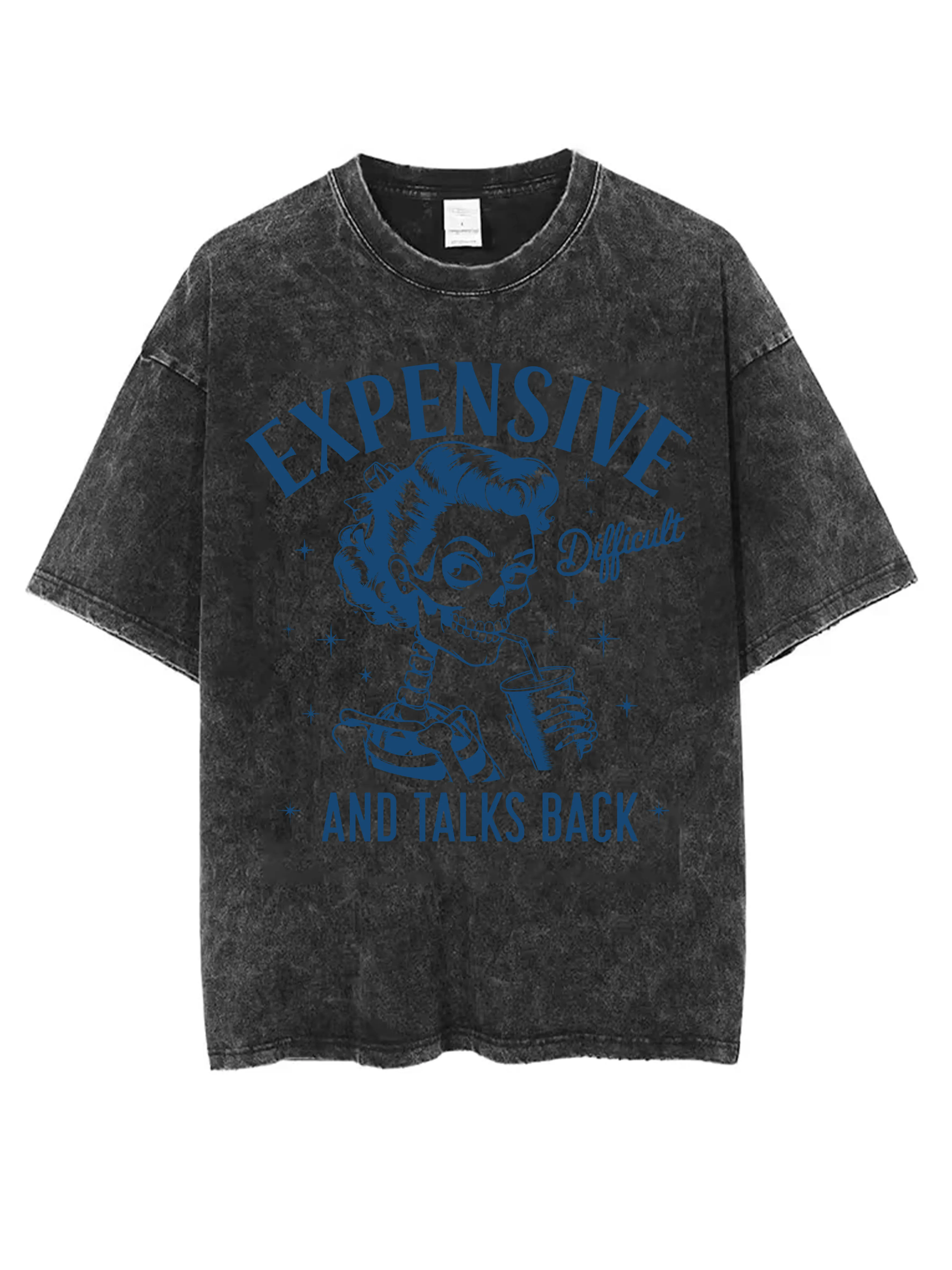 

Дорогая складная футболка с круглым вырезом и потертостями сзади, удобная для женщин и мужчин, отлично подходит для Рождества