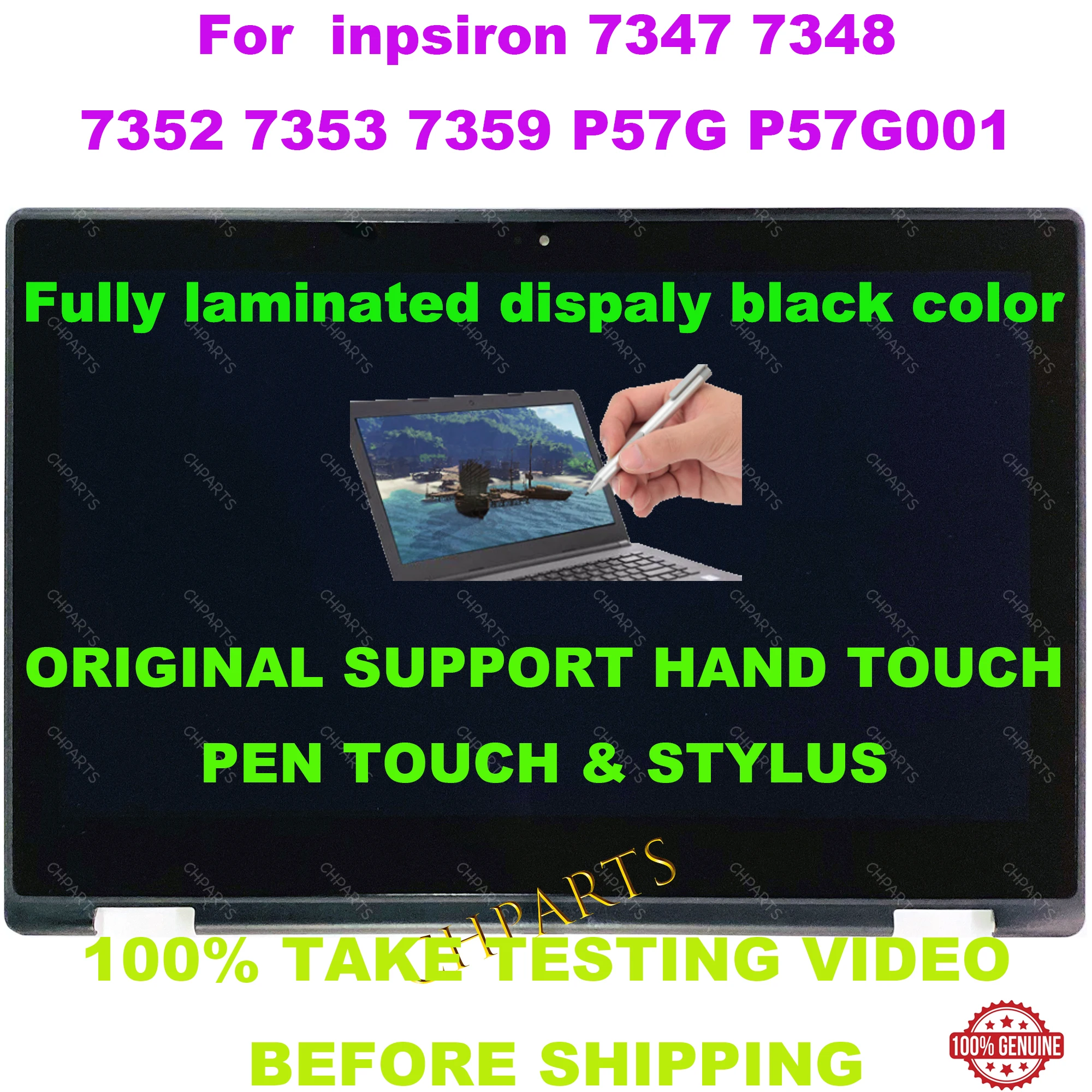 

13.3" For dell Inspiron 13 7347 7348 7352 7353 7359 P57G LCD Display Touch Digitizer Screen Assembly+Bezel and Board