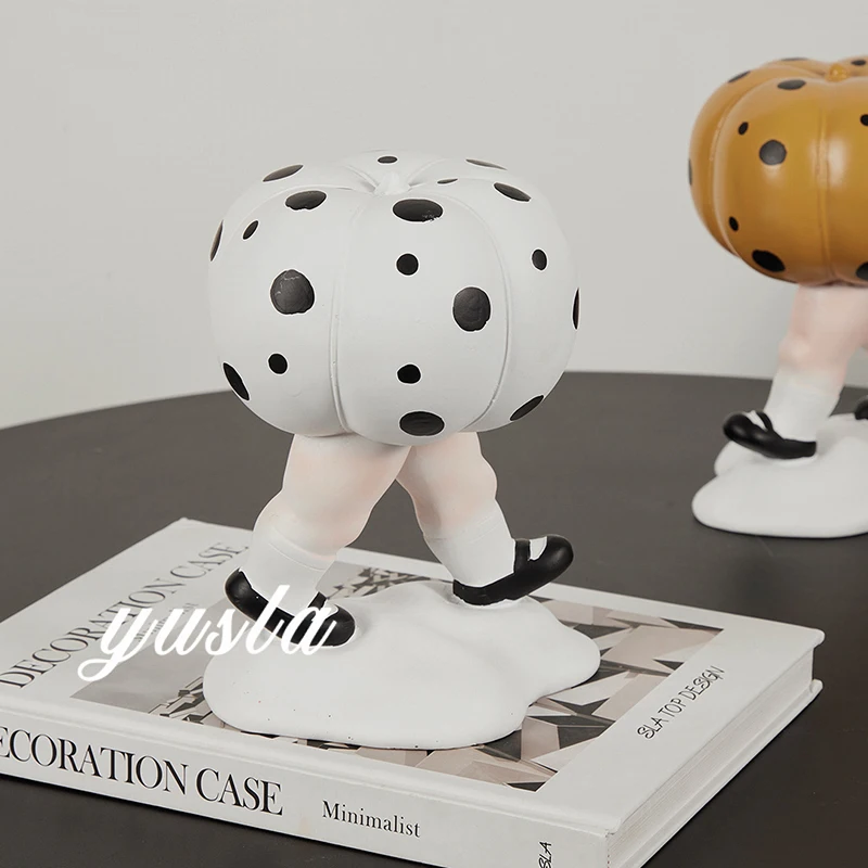 Cartoon Cute Resin Pumpkin Ornament Children's Room Model Room TV Cabinet Handicrafts Small and Medium Home Furnishings