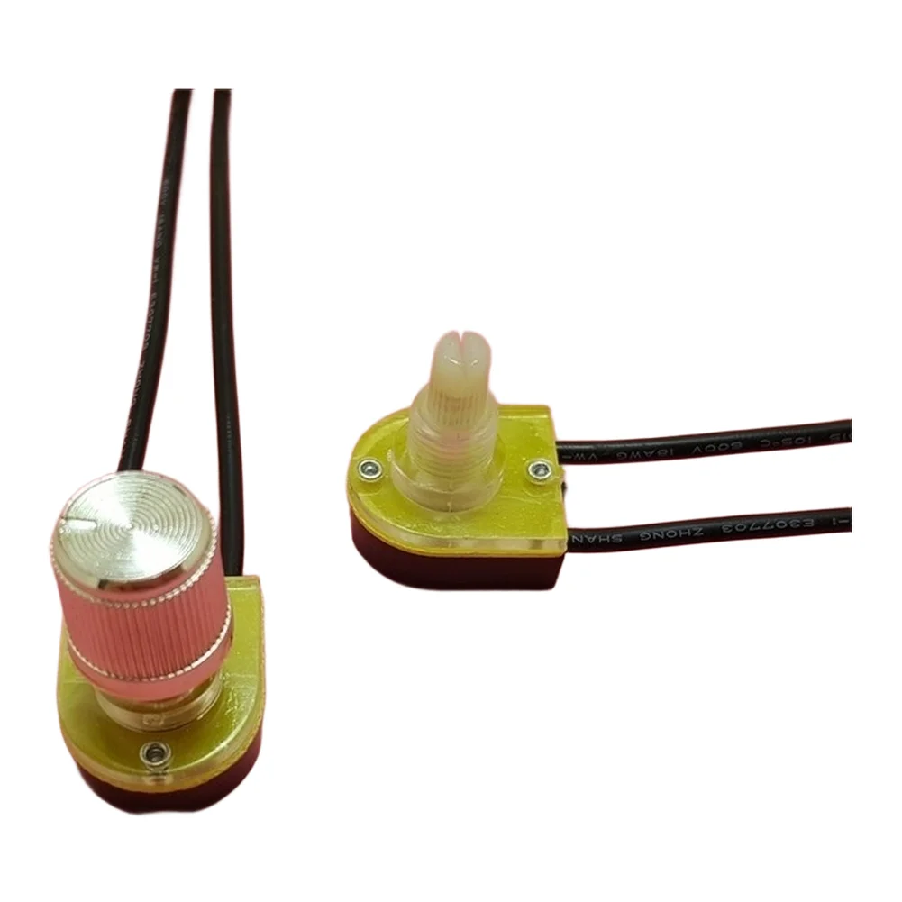 Two Position ON OFF Rotary Switch Set 4pcs with 10cm Line Length for For desk Lamp and Lighting Device Integration