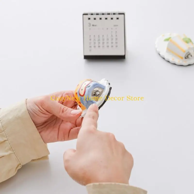 92MF Mini Light Up Ceramic Refrigerator Accent Magnets, Hand Painted Lamp Shape Fridge Decors with Glossy Finish for Metal