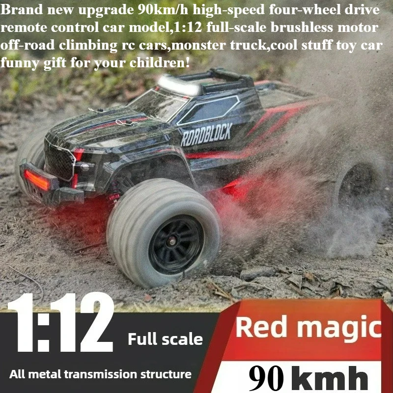 

Cool Stuff Toy Car Funny Gift-90km/h High-speed 4WD Rc Truck,1:12 Climbing Off-road Rc Cars,Remote Control Car Toy,Toys for Kid