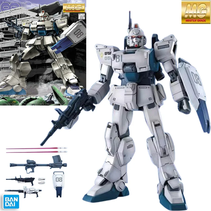 بانداي جاندام أطقم منمذجة أنيمي الشكل Ez-8 MG 1/100 عمل أرقام تحصيل الحلي اللعب هدية للأطفال نموذج الدمى الأصلي