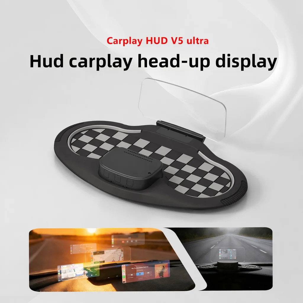 In-car 1.45-inch Gps HUD Head-Up Display Wireless CarPlay Navigation Multi-Function All-In-One OBD Speed Projection