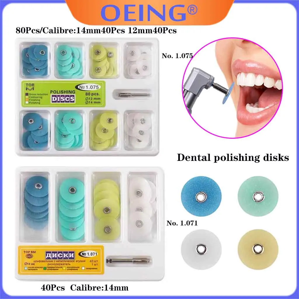 Dental Composite Polishing Discs Set Teeth Whitening Gross Reduction Contouring Mandrel Stripes Dentist Polisher Resin Filling