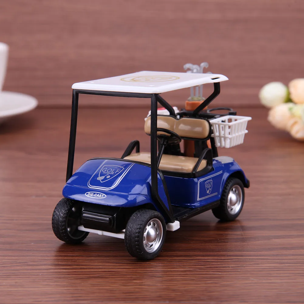รถกอล์ฟของเล่นจำลองขนาด 1/36 แบบดึงหลังเคลื่อนที่ได้ พร้อมไฟและเสียงเพลง ใช้งานง่าย เหมาะสำหรับเด็ก เป็นของขวัญวันหยุด