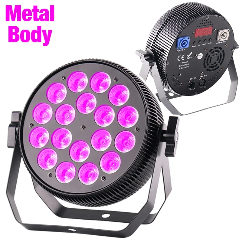 18*10W Par Light RGBW 4in1 Par Can Stage Light Disco Party Bar KTV Effect Dj Lighting