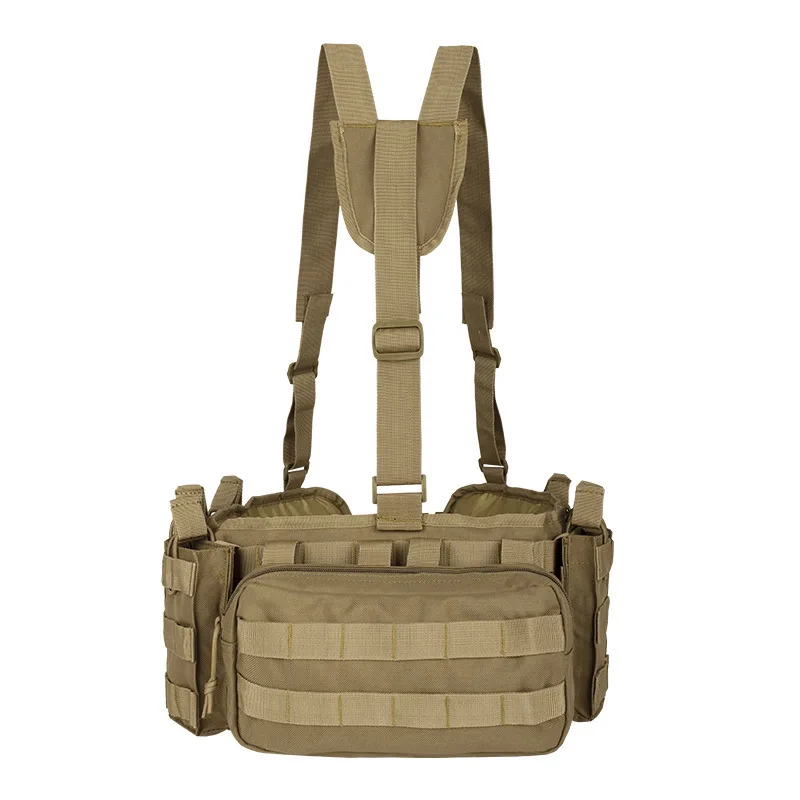 Lightweight Tactical Vest MOLLE Quick Release Belt Harness Chest Rig for Outdoor Training Airsoft for Outdoor Sports Hiking