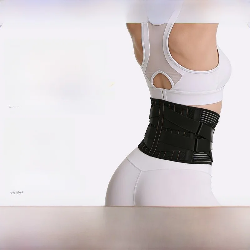 

Adjustable Elastic Fitness Supportive Sports Lumbar Belt Double Strap Compression Breathable Mesh Fitness Waist Support Band