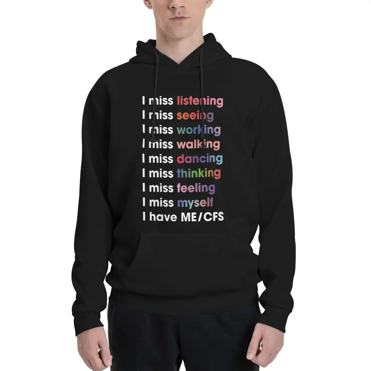 I Miss Myself I Have Closer Sweat à capuche en polyester pour homme, Sweat-shirt chaud, Couleurs Dif