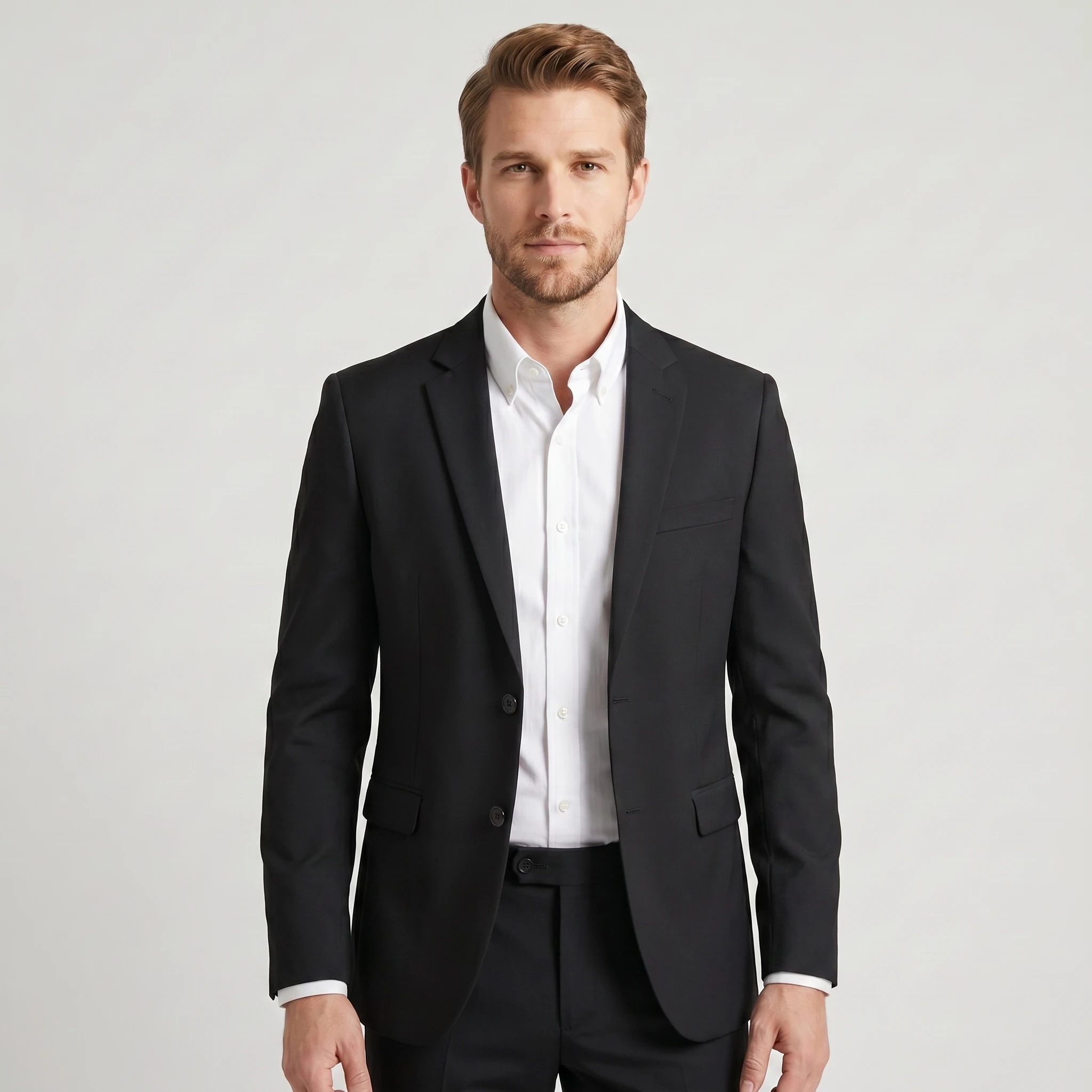 

TweedLad Men's Business Casual Blazer, Full Polyester Blazer, Lightweight Versatile Daily Jacket, Wedding Business Daily Jacket