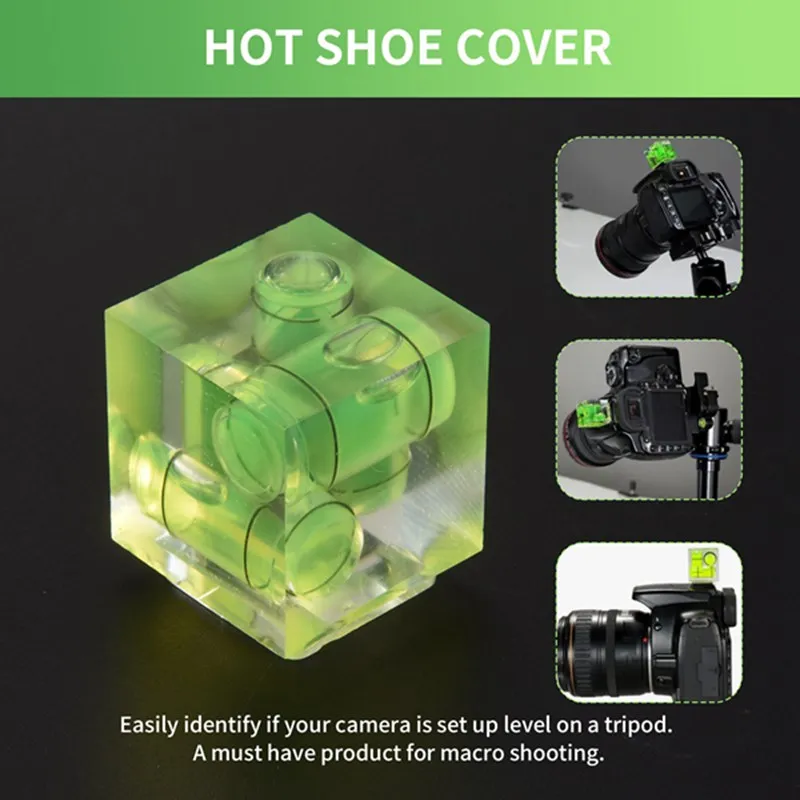 Triple 3 Axis Hot Shoe Bubble Spirit Level Kompatibel untuk Kamera DSLR Canon Nikon Pentax (2 Pak)