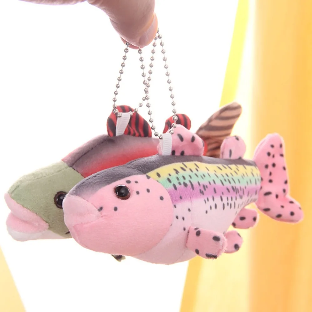 Oceaan Tropische Vissen Sleutelhanger Cartoon Creatieve Aquarium Vis Pluche Pop Simulatie Grappige Vis Pluche Hanger Rugzak Decor