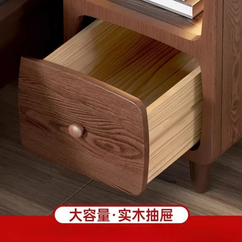Spot wooden mini bedside table small bedroom bedside ultra narrow Nordic