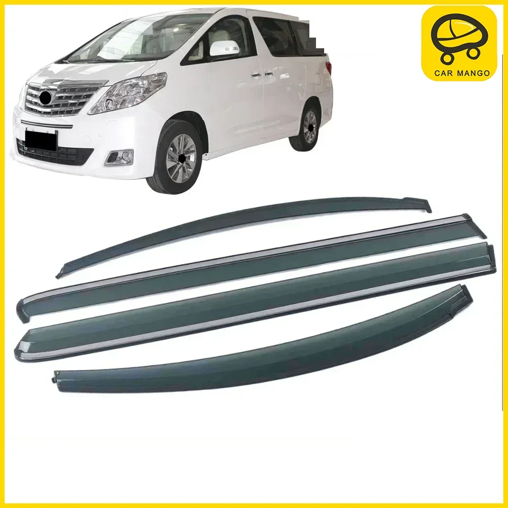 

Хромированные полоски, защита от дождя для TOYOTA Alphard H2 2008-2014, оконный козырек, ветровые дефлекторы, дверной козырек, вентиляционные шторы, вентиляционный козырек