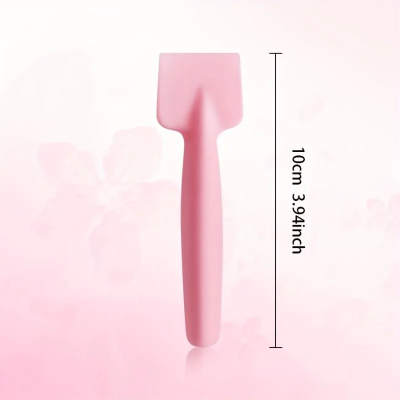 3 قطع من فرشاة قناع الوجه المصنوعة من السيليكون الوردي مع تصميم من نوع مجرفة الملعقة لتطبيق متساوي للبشرة الحساسة للوجه ​   أداة العناية بالبشرة