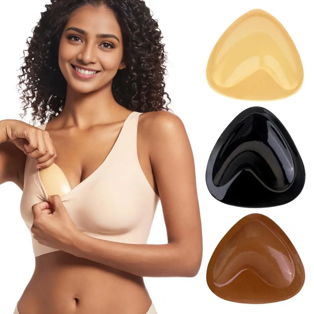 Sticky Bra Insert Reusable Double Sticky Bra Pads Push Up Adhesive Inserts with Padding Self Adhesive Lift Bra for Bikini