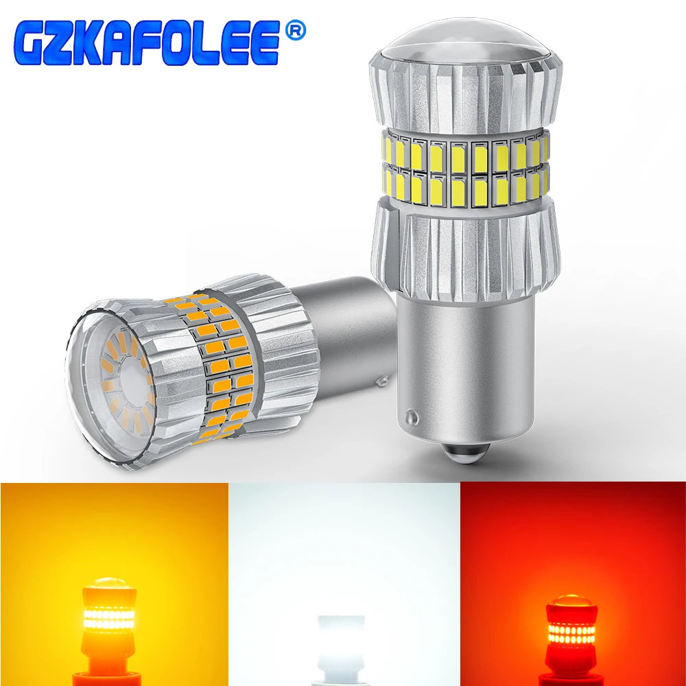 Новинка, 1 шт., лампы P21W Φ PY21W P21/5W W21W Canbus 7440, поворотники 6000K, белый, янтарный, супер красный, IP68, водонепроницаемая, неполярная