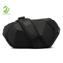 Sling Pack con porta USB per borsa a tracolla da uomo impermeabile Ipad da 9.7 pollici borsa a tracolla antifurto Messenger da viaggio corto