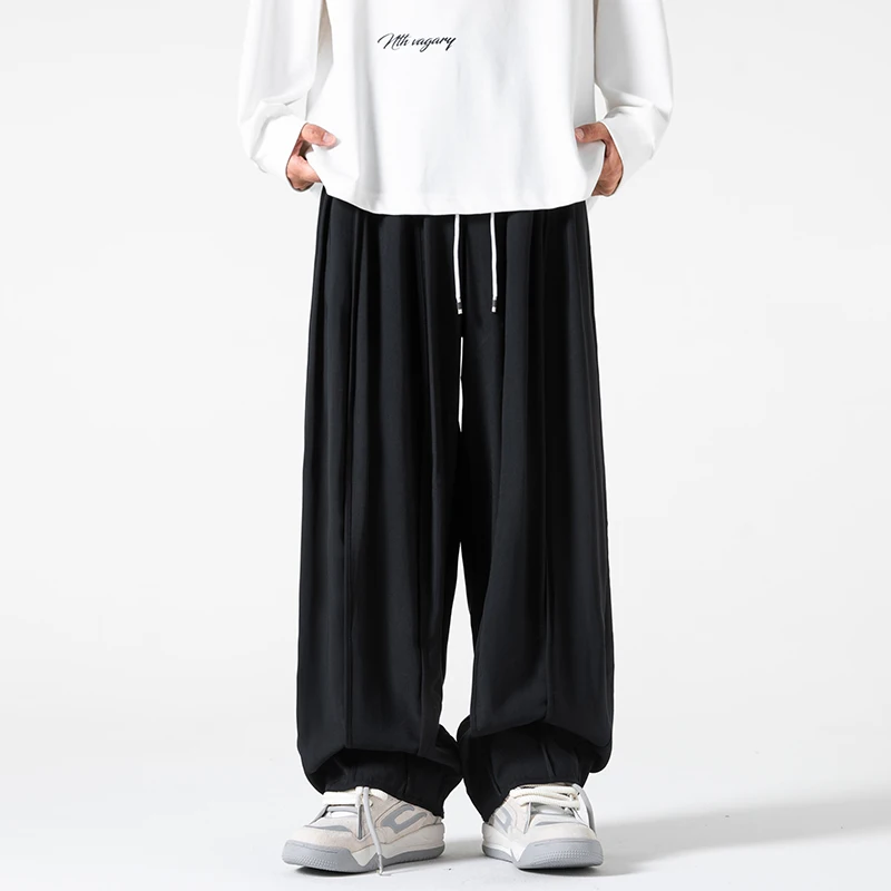 

2024 Oversize Men Harem Pants Wide Leg Harajuku Thin Casual Pants Fashion Pants Male Streetwear Hip Hop Trousers Big Size 5XL