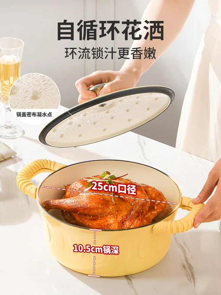 220V Large Capacity Electric Hot Pot and Fry Pan Set by LIVEN, Detachable and Washable, Ideal for Family Dinners and Parties