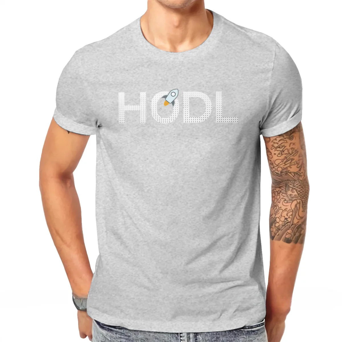 heavyweight Informal New Arrival vintage Stellar Crypto Coin Cryptocurrency Original TShirts HODL Print Homme Funny Clothing 5XL