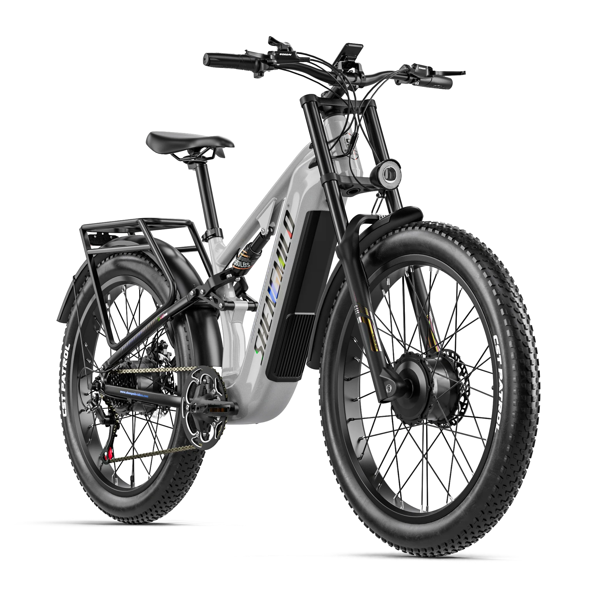 Shengmilo S600 Pro Elektrofahrrad für Erwachsene, Dual-Motor, Fat Tire E-Bike, 48V25AH Akku, 26 Zoll E-Mountainbike, All-Terrain Elektrofahrrad