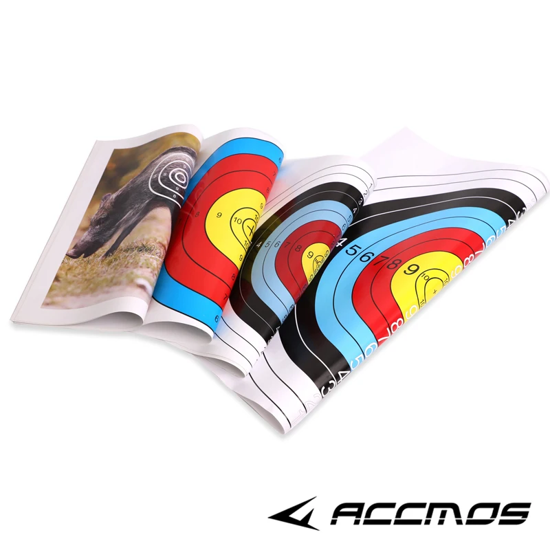 12pcs 80*80/60*60 /40*40cm Archery Shooting Target Paper Bow Hunting Archery Kit Standard Full Ring Single Spot