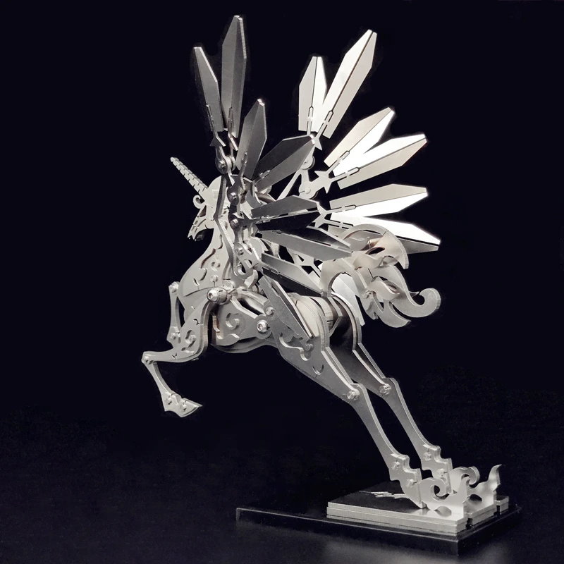 3D DIY assembly of metal insects birthday gifts holiday gifts high-quality simulated animal models unicorns foxes Metal model