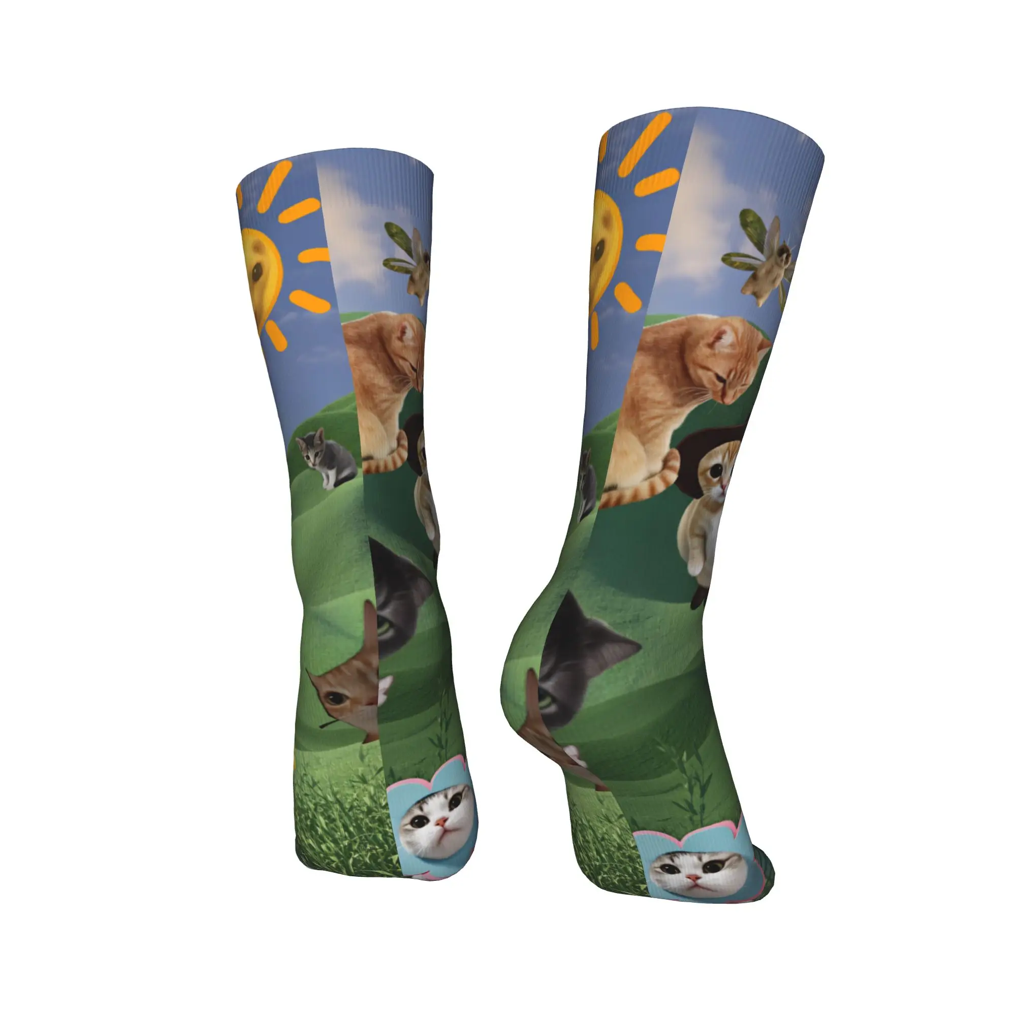 Internet Famous Meowl Cat Owl Meme Socks  Gothic Stockings Couple Warm Soft Climbing Socks Autumn Design Anti Skid Socks view 4